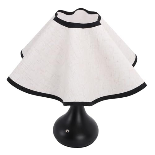 Lámpara de Escritorio Moderna con Pantalla de Lino, Luz Nocturna LED Recargable para Dormitorio, Sala de Estar, Sala de Estudio