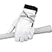PSUFURV Anti-Slip Sports Golf Gloves for Women - White Genuine Sheepskin Glove for Training - Suitable for Ladies Sports Golf, Fitness (21#)