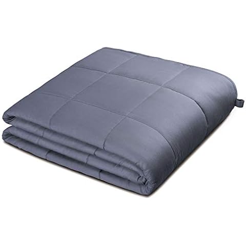 Weighted Anti-Anxiety Blanket for Adults Cotton Fabric with Glass Beads Calming Sensory Blanket for Stress Relief and Better Sleep 3kg Cover