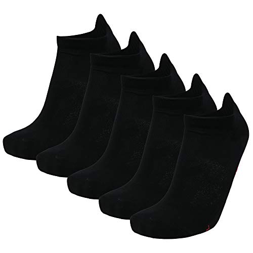 DANISH ENDURANCE Calcetines de Deporte Low Cut Pack de 5 (Negro, EU...