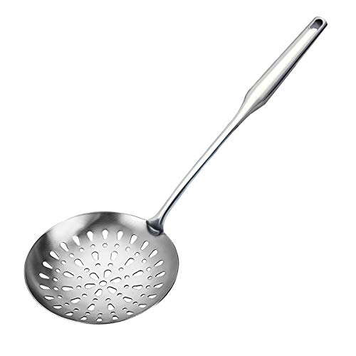 GreatBBA Skimmer Spoon - Stainless Steel Skimmers Slotted Spoon for Straining Fry Cooking - Chinese Wok Hot Pots Soup Mesh Strainer Spider Scoop