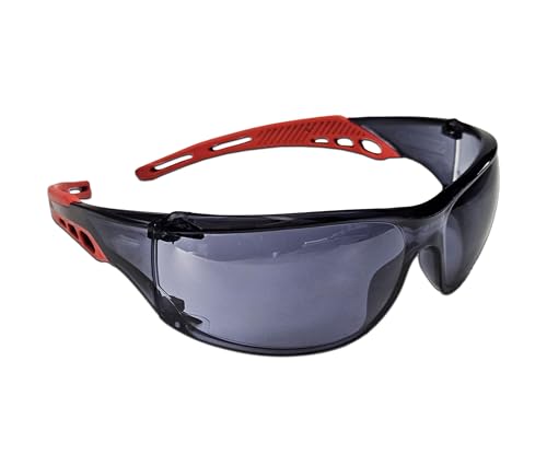 Image of THUNDERSTORM Safety Goggles Polycarbonate Lens Hard Coated Eye Protection Glasses Anti-Scratch Safety Glasses UV Protection Industrial, Bike riding, Cycling & Car Driving (Black /Red)