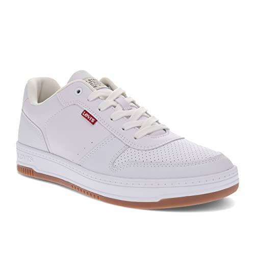 Levi's Drive Lo Herren-Sneaker, Weiß/Gum, 43 EU