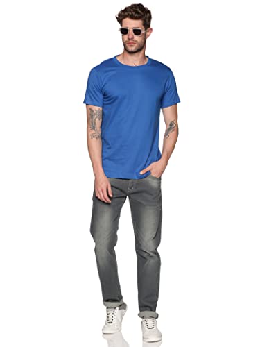Image of Solid Men Round Neck White T-Shirt