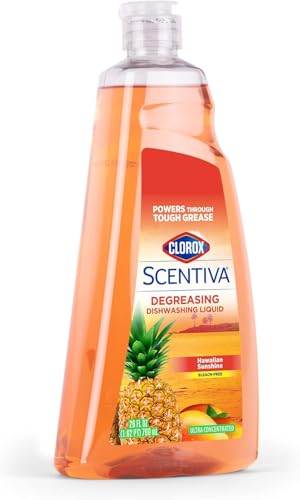 Image of Clorox Scentiva Dish Soap with Island Sunshine Fragrance, Tropical Aromatic Scent, Grease-Fighting Dishwashing Liquid, 26 Fl Oz, 2 Pack Multi-Pk