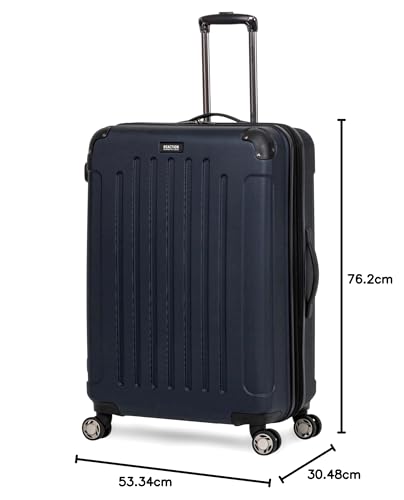 Image of Kenneth Cole Reaction Renegade Collection, Navy Blue, 28-Inch Checked, Renegade Collection