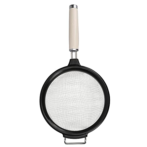 KitchenAid Tamizador / Colador de Acero Inoxidable, Negro y Beige