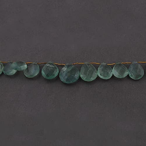 Fluorite verte en perles poires facettées pour la création de bijoux artisanaux de 9 pouces