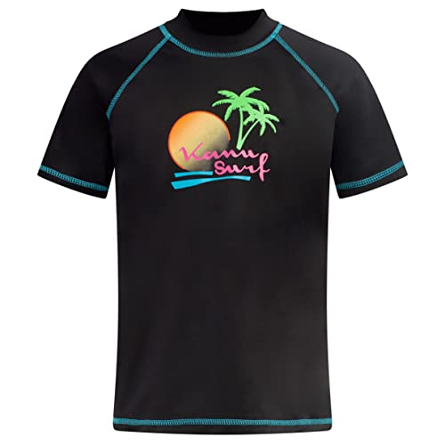 Image of Kanu Surf Girls' Jade Rash Guard UPF 50+ Sun Protection Short Sleeve Swim Shirt