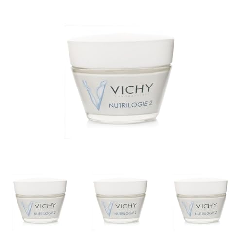Vichy Nutrilogie 2 Crema Hidratante Facial para Pieles Secas - 50 ml (Paquete de 4)