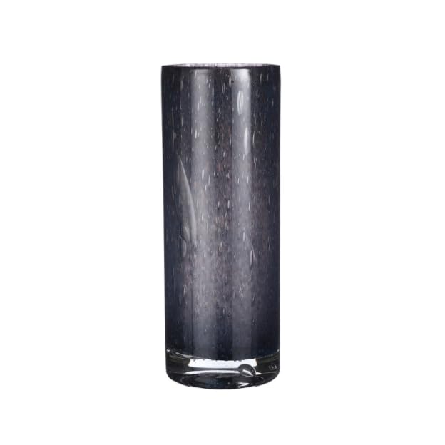 ESTELLE VASE CYLINDER GLASS (L) -DARK BLUE