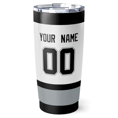 Image of ANTKING Los Angeles Tumbler 20oz Custom Name Number Travel Mug Gifts | Stainless Steel Insulated Coffee Cup for Men Women