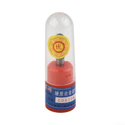 Fresa rotativa de carburo 8 mm con vástago 6 mm de doble corte