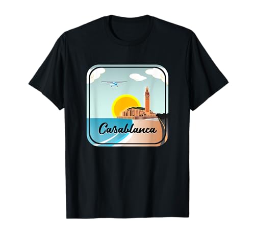 Casablanca Morocco Travel Poster T-Shirt