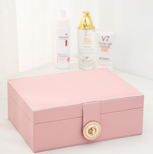 Qbestry Girls Jewelry Box Earring Holder Organizer For Girls Earring Organizer Teen Jewelry Box Organizer For Girls Pink Jewelry Boxes For Earrings Necklace Ring Stud Earring Box Organizer For Girls thumb #8