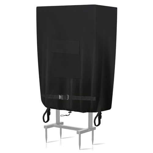Garden Hose Holder Cover Hose Covers for Outside Heavy Duty 500D Oxford Polyester Coated Tarpaulin Protect your Hose Holder(Black)