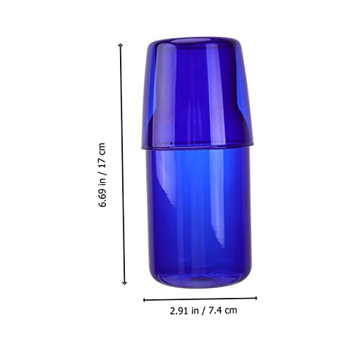 Set vaso y jarra de vidrio LABRIMP azul 500ml miniatura 2