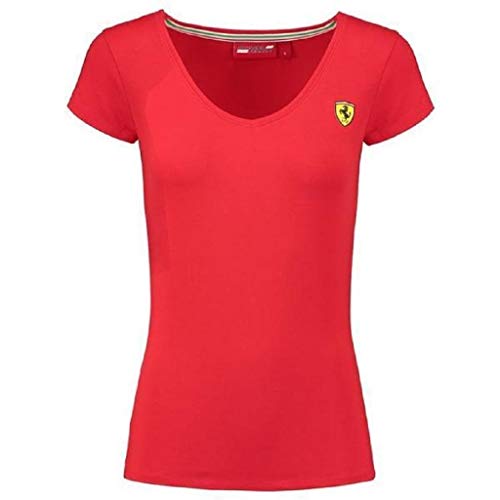 Scuderia Ferrari Formula 1 Women's 2018 Red Classic V-Neck F1 (Small)