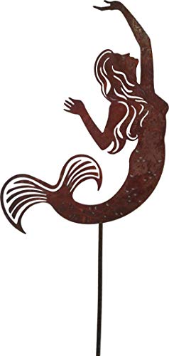 California Home and Garden CH880 Metal Mermaid Pick for Plants, 20 Inch Tall
