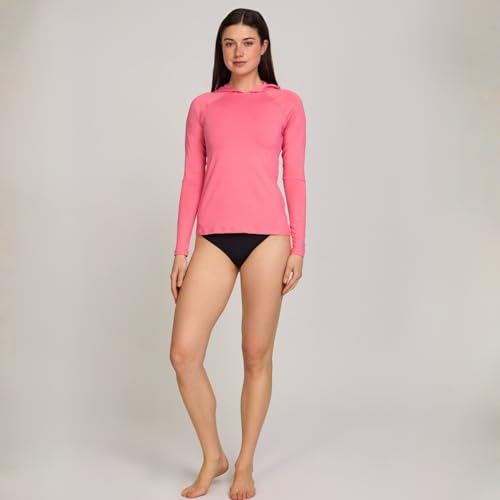 Champion Women's Hooded Rash Guard, Long Sleeve Sun Hoodie UPF 50+ Shirt, - image 2