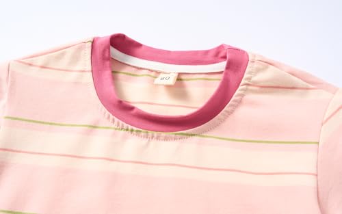 Image of LittleSpring Boys Girls Summer Outfits Striped T-Shirt and Shorts Set