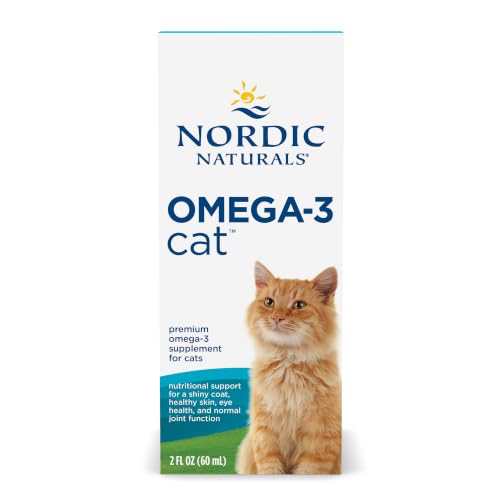 Image of Nordic Naturals Omega-3 Cat | 304 mg Omega-3 Per 1 ml | Fish Oil for Cats with EPA & DHA - Promotes Heart, Skin, Coat, Joint, & Immune Health Unflavored - 2 fl.oz -60 ml