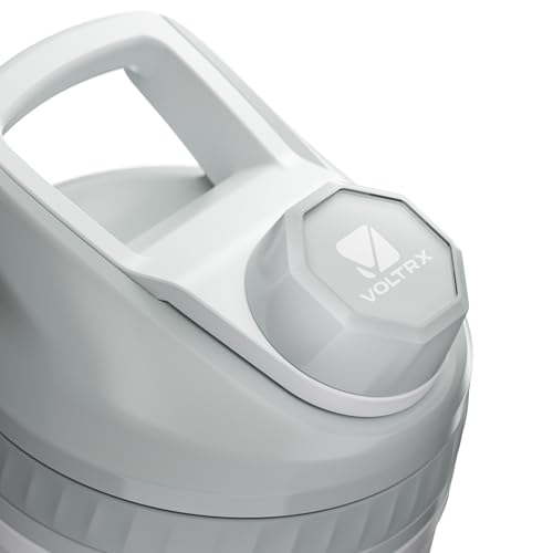 Image of VOLTRX ChillMix Shaker Bottle Insulated Stainless Steel - USB C Rechargeable Electric Protein Shake Mixer, Shaker Cups for Protein Shakes and MealReplacement, Chrome Steel