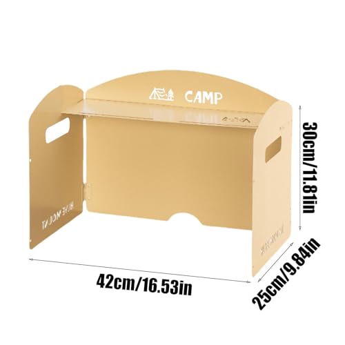 Pare-brise de réchaud de camping, accessoire de poêle portable pliable léger - 6