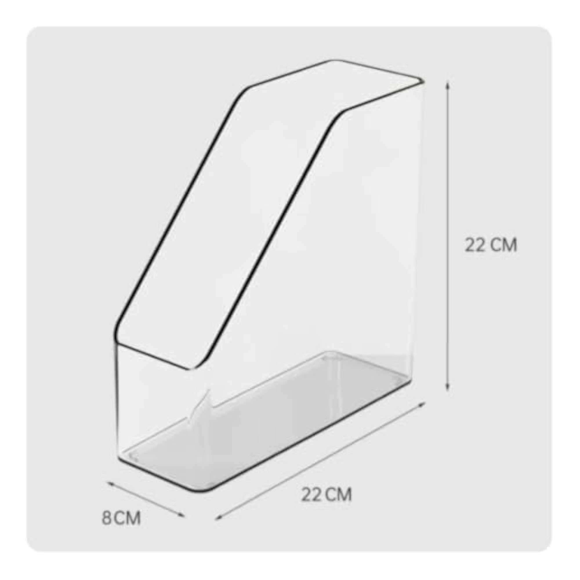 Space Saving A4 Thickened Vertical Acrylic Large Transparent