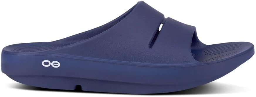 OOFOS - Unisex OOahh Sport - Post Run Recovery Slide Sandal (Navy Blue, US Men's Size 6/Women's Size 8)