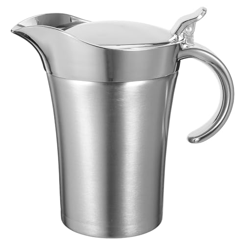 Toyvian Saucière Double Paroi Acier Inoxydable Récipient Thermique pour Sauce et Jus pour Repas Familiaux et Occasions Spéciales
