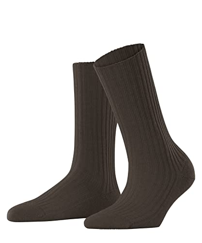 FALKE Women's Cosy Wool Boot Socks, Brown (Jasper 5622), 5-7.5