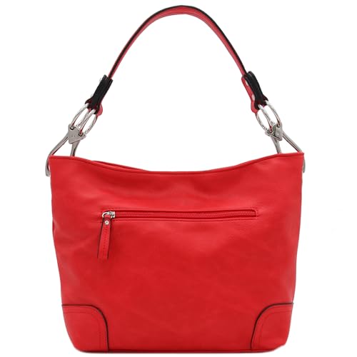 Image of Hobo Shoulder Bag with Big Snap Hook Hardware