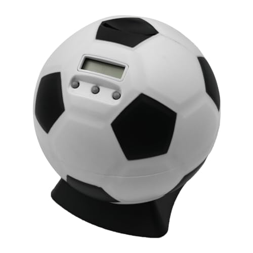 Tiardey Tirelire numérique, Tirelire de Football avec écran LCD Automatique, Grand Compteur de pièces de Monnaie en Pot d'argent