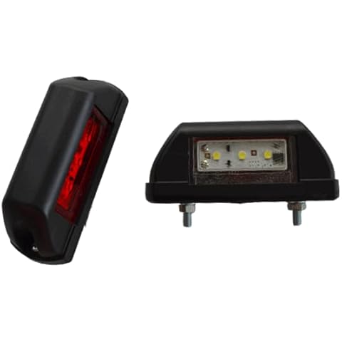 VNVIS 2x RED WHITE LED CORNER OUTLINE MARKER E-marked LIGHTS NUMBER PLATE LAMPS Cover