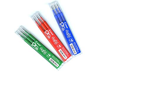 Pilot FriXion Ball finies les ratures scolaires avec le lot de 3 recharges de couleurs