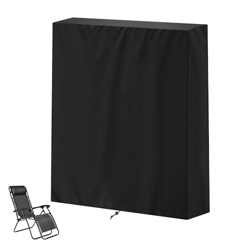 VANSHEIM Gartenstühle Abdeckung Klappstühle Schutzhülle Wasserdicht Relaxliegenhaube für Lafuma Relax-Liegestuhl Klappbar Deckchair Liegestuhl Gartenliege Sonnenliege Stuhlbezug 75x20/34x110cm