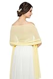 JAEDEN Damen jaeden brautkleid-abendgarderobe kleidung chiffon-schal-schal in verschiedenen farben 45 nbsp; x 220 zoll m gelb