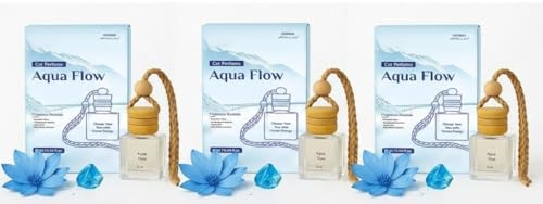 Premium Car Air Freshener | Hanging Car Perfume with Essential Oils | Long-Lasting Aroma in Glass Bottle with Wooden Diffuser Lid | 10ml Hanging Car...