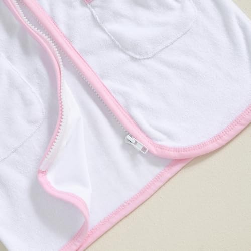 Toddler Baby Boy Girl Swim Cover Up Kids Zip Up Terry Hooded Swimsuit Coverups Beach Bathing Suit Robe Dress Swimwear 6