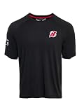 FE NHL Unisex-Adult New Jersey Devils Solid T-Shirt, Butter-Soft T-Shirt, Unisex Hockey New Devils Jersey, NHL Officially Licensed Gear, Recycled Fabrics, Black, Large