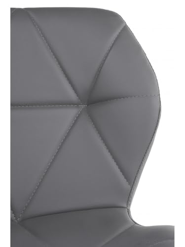 Image of Amazon Brand - Umi Height-Adjustable Faux Leather Office Study Desk Chair for Salon, Spa, in Dark Grey Color