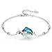 JFASHOP Delphin Armband 925 Sterling Silber Beste Freunde Doppel Delphin Armb&auml;nder BBF Juwely Geschenk f&uuml;r Frauen Freundin Mutter mit Geschenken Box