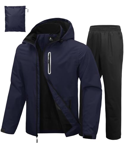 Image of SWISSWELL Men's Waterproof Golf Rain Suit Rain Gear Jacket and Pants Lightweight for Golf Fishing Big and Tall S-5XL