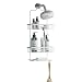 Zenna Home 7402AL, NeverRust Aluminum Shower Caddy, Satin Chrome