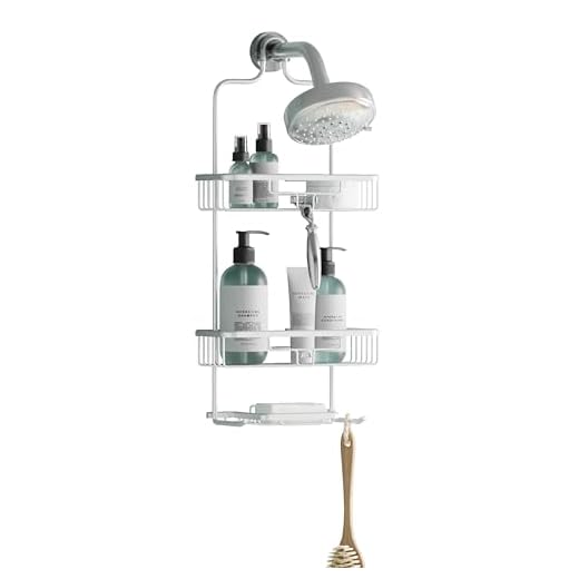 Zenna Home NeverRust Rustproof Aluminum Shower Caddy, Satin Chrome