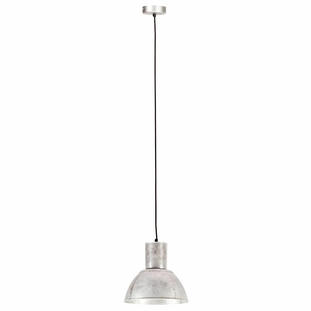 Lampa wisząca okrągła 25 W E27 28,5 cm srebrna