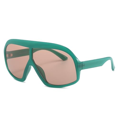 Lunettes de soleil bouclier surdimensionné MUTYNE vintage vert