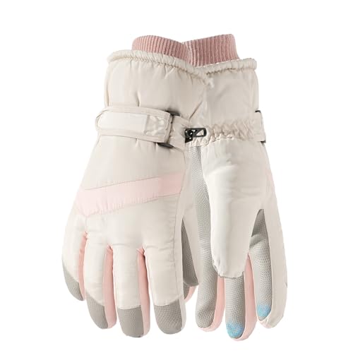 apaepr Women Winter Ski Gloves, Waterproof Windproof Thermal Warm Touchscreen Snow Gloves for Skiing Cycling Outdoor Sports