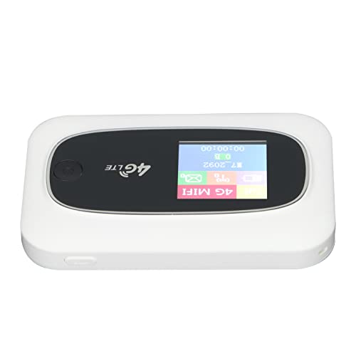 Image of 4G WiFi Hotspot Router, Portable Wireless Router with LED Screen and SIM Card Slot, for Smartphone Laptop Tablet PC (White)